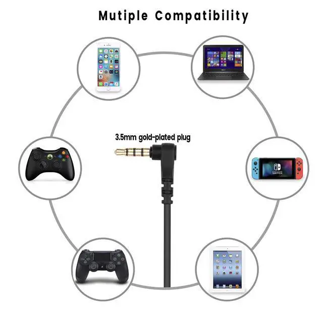 Alt view image 5 of 5 - Arctis Adapter 3.5mm Aux Cable Compatible with SteelSeries Arctis 3 5 7, Arctis Pro and Arctis Pro + GameDac Headset
