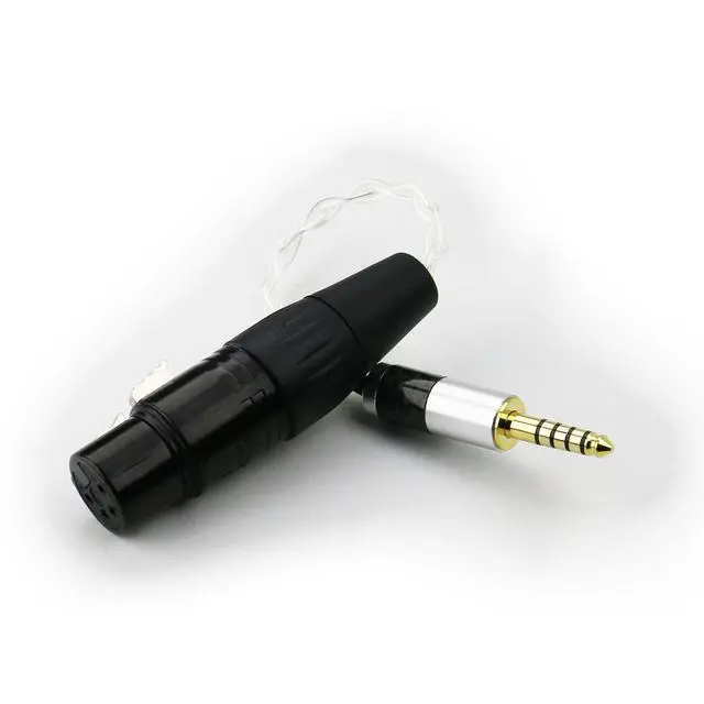 Alt view image 3 of 3 - 4.4mm Male to 4-pin XLR Balanced Female Silver Plated Headphone Audio Adapter for Sony WM1A, NW-WM1Z, PHA-2A