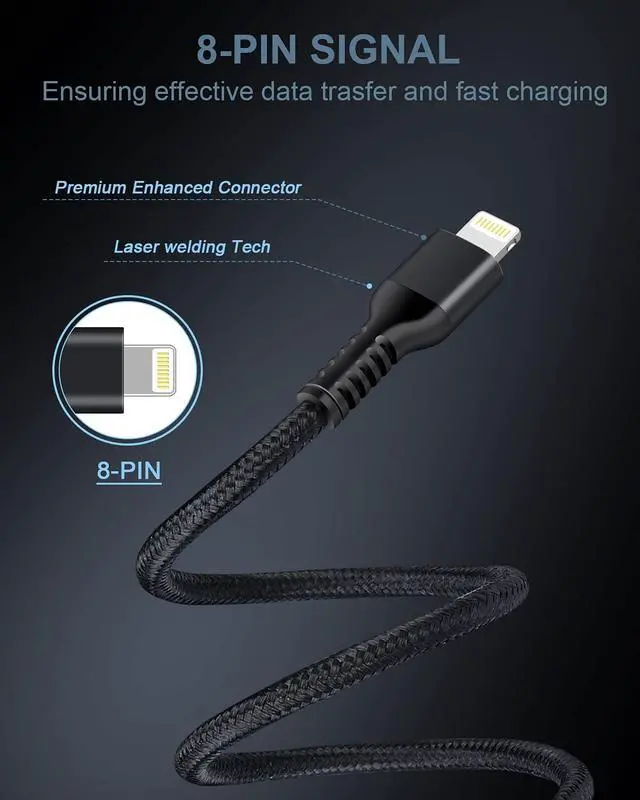 Alt view image 3 of 7 - Car Phone Charger Lightning Cable Fast Charging Cargador for iPhone 14 13