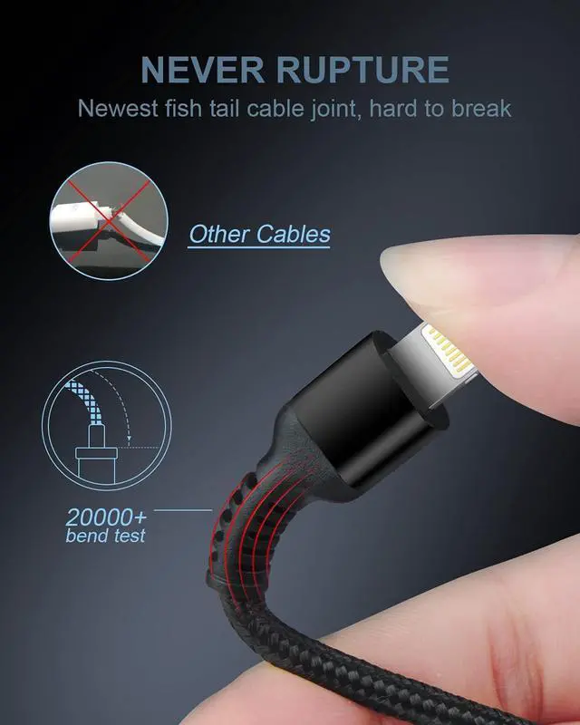 Alt view image 5 of 7 - Car Phone Charger Lightning Cable Fast Charging Cargador for iPhone 14 13