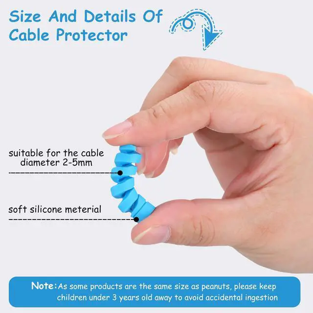 Alt view image 2 of 7 - 40 Pieces Colorful Cartoon Charger Cable Protectors USB Charger Saver Silicone Buddies Flexible Cable Wire Protectors Cute for Most Cellphone Data Lines Chargers Accessory, Various Styles