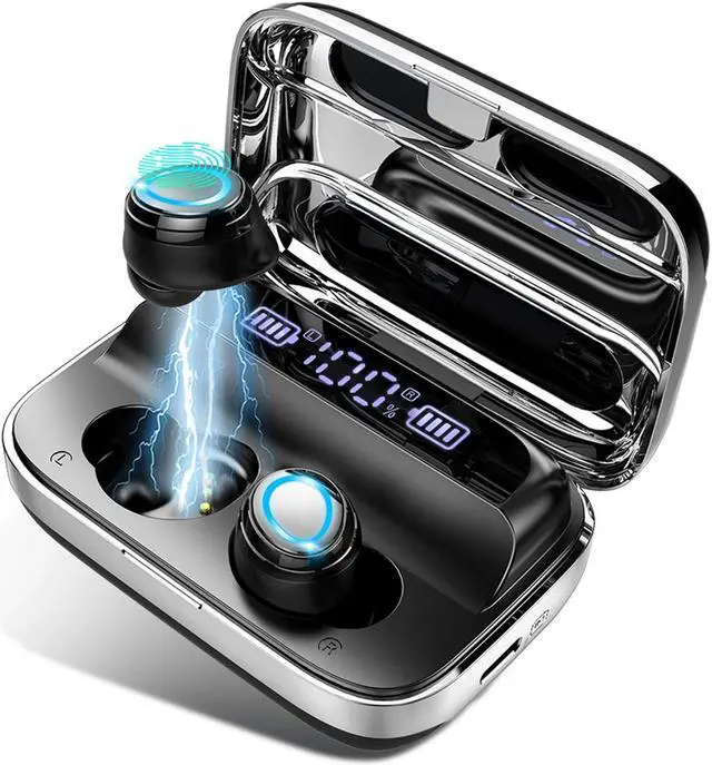 Main image of Wireless Earbuds, Bluetooth 5.0 Earbuds with 140H Playtime, Bluetooth Headphones TWS Stereo Noise Cancelling Wireless Earphones in Ear with Mic, USB-C Charging Case, IP7 Waterproof Headset for Sports