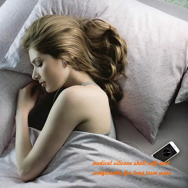 Alt view image 4 of 6 - 2Packs Sleep Earphone Gift Earphone Bag,Noise Isolating in-Ear Sleep Earbuds,Unique Soft Silicone Perfect for Insomnia Side Sleeper, Yoga,medi 3.5mm Jack.White&Black | With Case