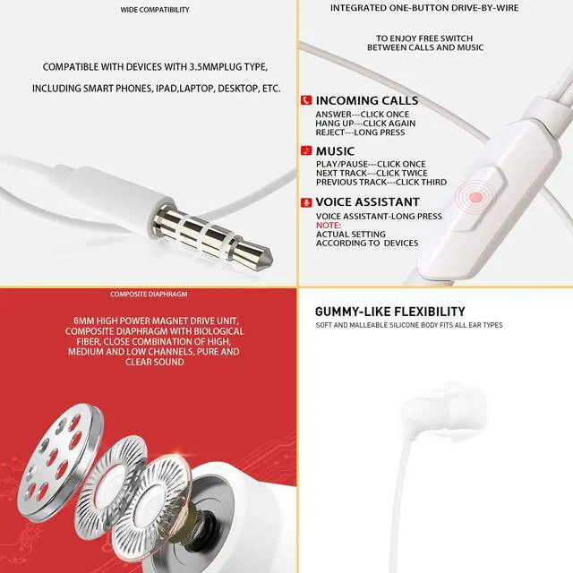 Alt view image 6 of 6 - 2Packs Sleep Earphone Gift Earphone Bag,Noise Isolating in-Ear Sleep Earbuds,Unique Soft Silicone Perfect for Insomnia Side Sleeper, Yoga,medi 3.5mm Jack.White&Black | With Case