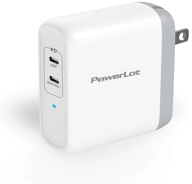 Main image of USB C Wall Charger, PowerLot 68W 2-Port GaN PD 3.0 USB C Charger Block, 60W USB C Power Adapter for MacBook Pro, Fast Wall Charger for iPhone 15 pro max,iPhone14/13/12 Pro Max, iPad Pro,iWatch,iPods