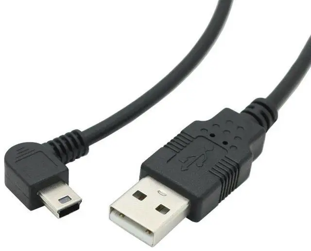 Alt view image 2 of 7 - Vszerda 1.64feet mini USB Right Angle USB A Male to Mini USB B 5Pin Male Charging Cable Adapter Left Angle Data Charge Sync Cable Mini USB Cable - A to Mini B (Left Angle(0.5m/1.64Feet))