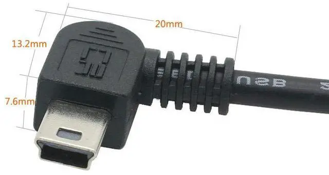 Alt view image 4 of 7 - Vszerda 1.64feet mini USB Right Angle USB A Male to Mini USB B 5Pin Male Charging Cable Adapter Left Angle Data Charge Sync Cable Mini USB Cable - A to Mini B (Left Angle(0.5m/1.64Feet))