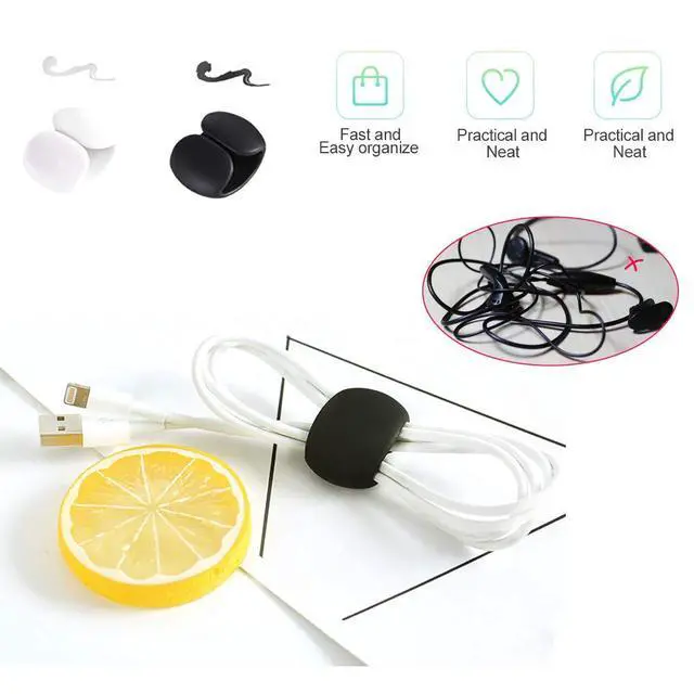 Alt view image 5 of 7 - 36 PCS Cable Protectors for iPhone iPad Charger End Cord Savers with 2 Desk Cable Clips, VIWIEU Spiral USB Wire Protector for Headphone MacBook Laptop Earphone Cell Phone Cute Cable Wrap Accessories