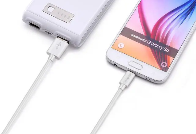 Alt view image 4 of 7 - 10ft / 3.0m Premium Extra Long Micro USB Cable High Speed USB 2.0 A Male to Micro B for Samsung, HTC, Sony,Motorola,LG, Google, Nokia and More (White)