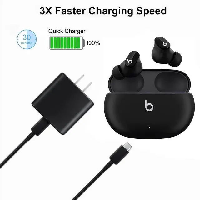 Alt view image 2 of 7 - USB-C 20W Charging Block Charger Adapter for Beats Earbuds, Beats Solo 4, Studio Pro(x Kim Kardashian),Studio Buds+, Flex, Fit Pro,Solo Buds, Pill 2024 Wireless Speaker Earphones Headphone Accessories