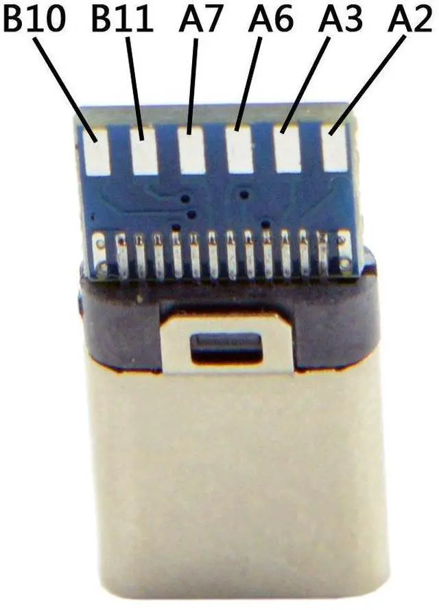 Alt view image 5 of 7 - BUCIER 5set DIY 24pin USB 3.1 Type C USB-C Male Plug Connector 5V 3A SMT Type with Black Housing Cover