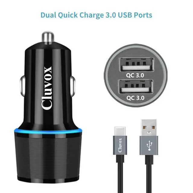 Alt view image 2 of 7 - 36W Fast USB Car Charger for Samsung A57/A56/A55/A37/A17/A16/A36 Android