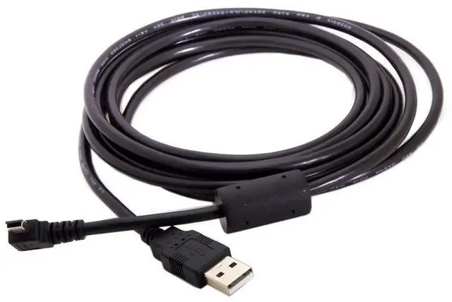 Alt view image 7 of 7 - BUCIER Mini USB B Type 5Pin Male Left Angled 90 Degree to USB 2.0 Male Data Cable with Ferrite 3.0m