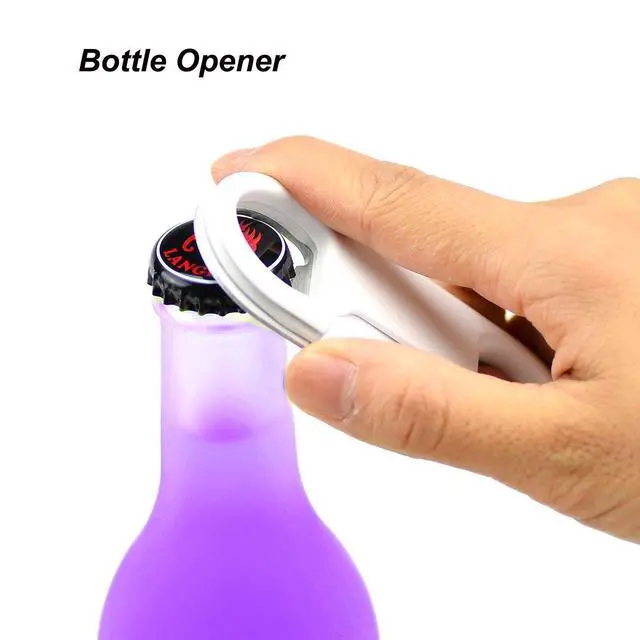 Alt view image 4 of 7 - iPhone Charge Lightning Cable + Keychain + Bottle Opener + Aluminum Carabiner,Portable Multifunction Keychain Bottle Opener USB Charging Cord Short Cable for iPhone X/8/7/6S,Gift for Men Women(White)