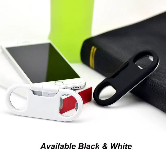 Alt view image 7 of 7 - iPhone Charge Lightning Cable + Keychain + Bottle Opener + Aluminum Carabiner,Portable Multifunction Keychain Bottle Opener USB Charging Cord Short Cable for iPhone X/8/7/6S,Gift for Men Women(White)