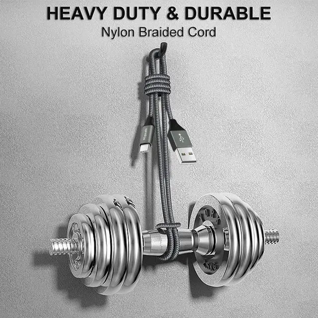 Alt view image 6 of 7 - JAYSUING Long USB A to USB C Cable 10ft, 2-Pack Fast Charging Type C Charger Cord for iPhone 17 16 15 Pro Max Plus Air 16e, Samsung Galaxy S25 S24 S23 S22 S21 S20 S10 Note 20 A17 A16 A15 A26 A36 A56