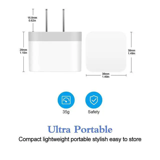 Alt view image 5 of 7 - Dual USB Wall Charger, 2Pack 2.4A Double USB Wall Plug iPhone Fast Charger Block Box Brick Adapter for iPhone 17 16 15 14 13 12 Pro Max XS X 8 Plus, Samsung Galaxy S26 S25 S24 A17 A56 A16 A15 Note20