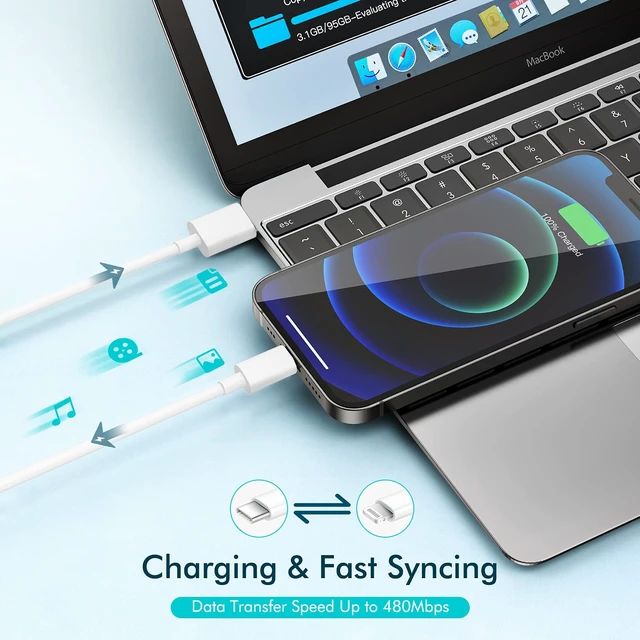 Alt view image 5 of 7 - iPhone Fast Charger,10FT Extra Long Fast Charging USB C to Lightning Cable Cord with USBC iPhone Charger Block Quick PD Travel Plug for iPhone 14/Pro/Pro Max/Plus/13/12/11/Mini/Pro/XS/XR/SE2022/8/iPad