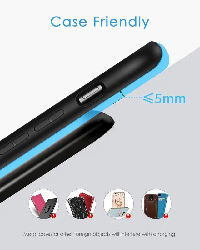 Alt view image 6 of 7 - NANAMI Fast Wireless Charger, Qi Certified Wireless Charging Stand with PD20W Adapter USB Charger for iPhone 17/17 Air/17 Pro/17 Pro Max/16/15/14/13,10W for Samsung Galaxy S25/S24/S23/S22/S21/Note 20