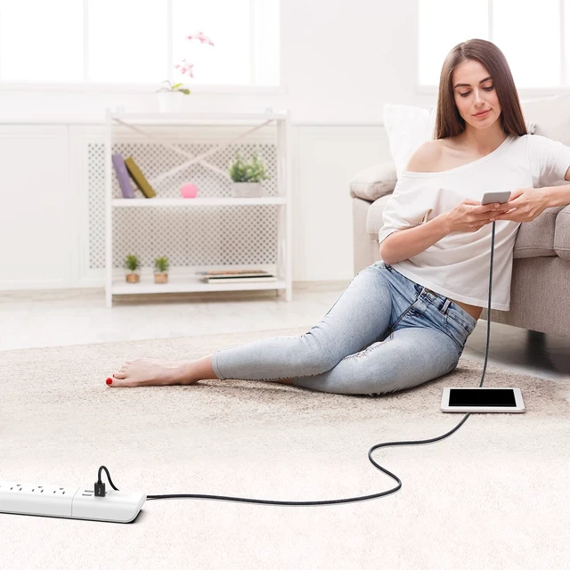 Alt view image 3 of 7 - Long Micro USB Cable Android Charger 25ft with Gold-Plated Compatible with PS4 Charger Cable - High Speed 2.0 USB A Male to Micro USB Nylon Braided Cable for Android Phone Charger Cable