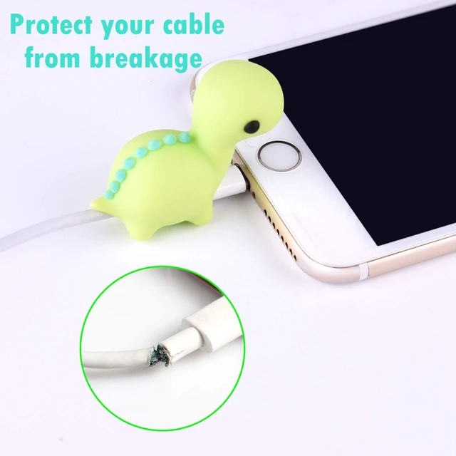 Alt view image 2 of 7 - Phone Charger Cable Protectors for iPhone, iPad | 18 Pcs, USB Charger Cables SaverPhone Charging Cable Decorations MarkingsCute Fish, Dinosaur & Animal Designs