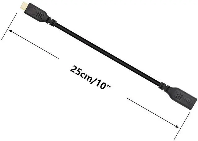 Alt view image 3 of 7 - BUCIER USB C Extension Cable Type C Male to Female Short Cable USB 3.1 10Gbps Fast Charging 4K HD Video Audio Data Transfer Cord for Laptop & Tablet & Mobile Phone (Straight)