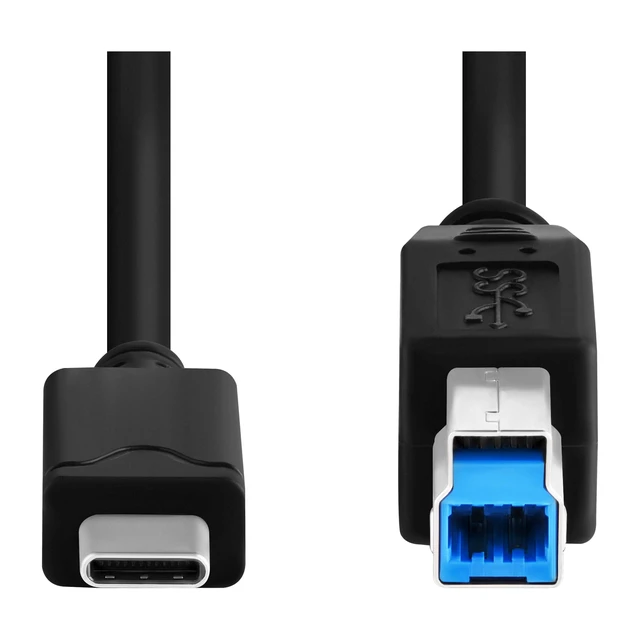 Alt view image 2 of 7 - 20ft USB Type C to USB Type B 3.0 - Tethering Cable Compatible with MacBook Pro, HP, Dymo, Epson, Brother, Xerox, Lexmark, Canon, Samsung and More