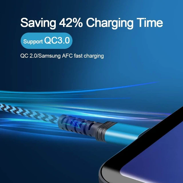 Alt view image 5 of 7 - Type C Samsung Fast Charging Cable for Galaxy S26 S25 S24 Ultra A17 A16 A15 5Pack 6FT Braided USB C Android Auto Car Charger Cord for Samsung A56 A36 A14 5G Z Fold7 Flip7 iPhone 17e 17 16e 16 Pro Max
