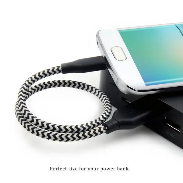 Alt view image 7 of 7 - 10-Pack Short Micro USB Cable 1ft USB-A to Micro USB Fast Charge Cord