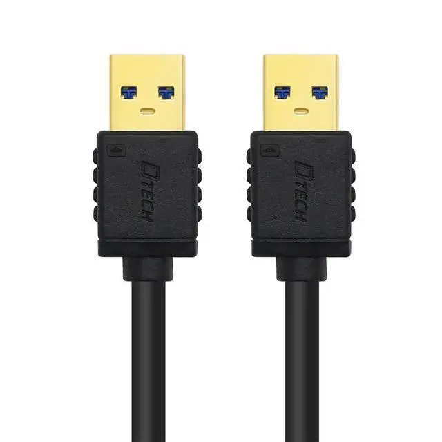 Alt view image 5 of 5 - DTECH Short USB 3.0 Type A to A Cable Male to Male High Speed Data Cord 9.8-Inch Black Compatible with Printer Scanner Computer Speaker Laptop Fan Cooling Pad USB Hub External Hard Drive