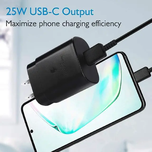 Alt view image 6 of 7 - Super Fast Charging,25W USB C Wall Charger with 5FT Type C Cable Compatible Samsung Galaxy S25/S24/S23/S22/S21/S20/Ultra/Plus/FE,Note 20/10,A54/A53/A52/A51/A50,Galaxy Tab S9,Z Fold