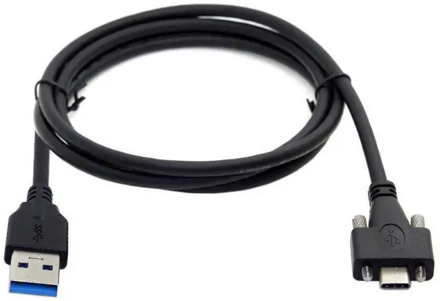 Alt view image 5 of 6 - BUCIER USB 3.1 Type-C Dual Screw Locking to Standard USB3.0 Data Cable 1.2m Panel Mount Type for Industrial Camera