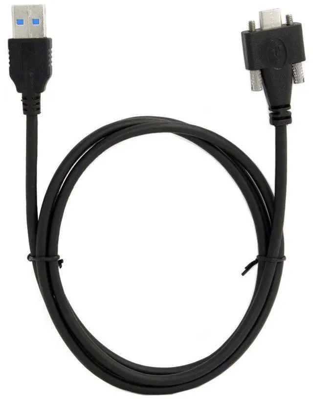 Alt view image 6 of 6 - BUCIER USB 3.1 Type-C Dual Screw Locking to Standard USB3.0 Data Cable 1.2m Panel Mount Type for Industrial Camera
