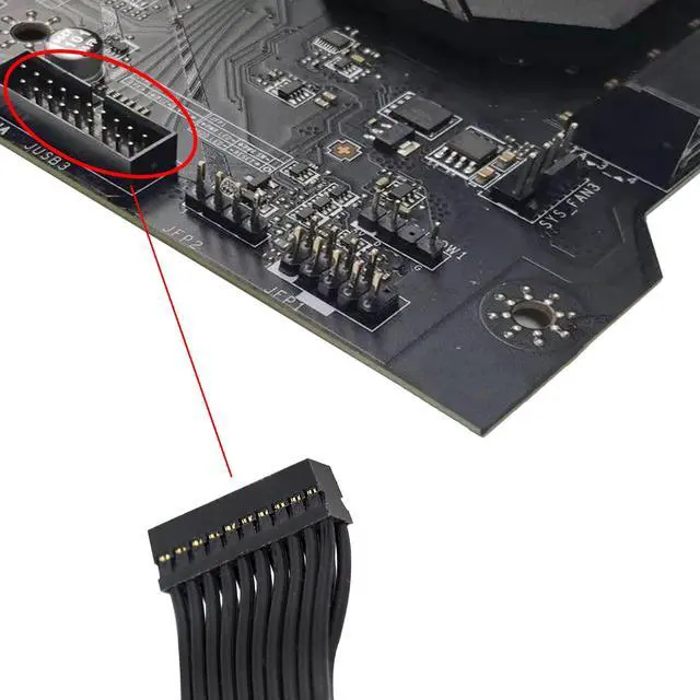 Alt view image 5 of 6 - BUCIER USB 3.0 Header Extension Cable,USB 3.0 19/20 Pin Male to Female Internal Extension Adapter(5.9 inch)