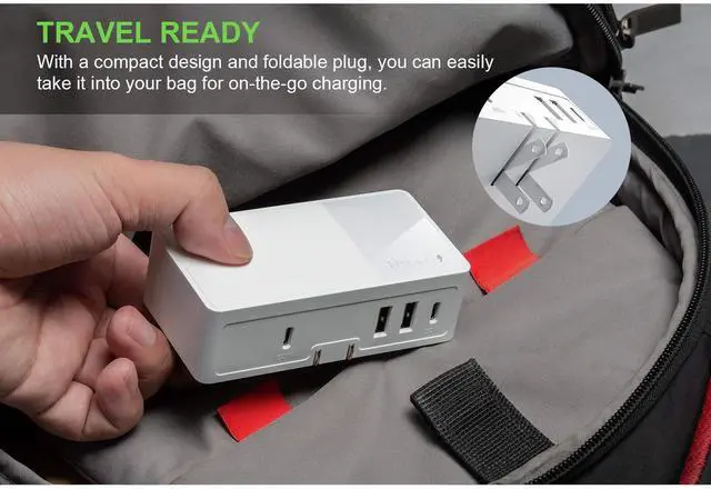 Alt view image 4 of 7 - Nekmit USB C Charger, 90W 4 Port Power Delivery PD 3.0 PPS Fast Charger for MacBook/Dell XPS 13/ iPhone 16/15 Pro/14/14 Pro/Galaxy S22/S21/S20/S10/ iPad Pro/Pixel