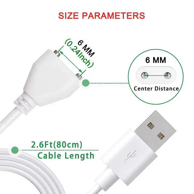Alt view image 5 of 7 - Bicmice Magnetic USB DC Charger Cable Replacement Charging Cord-(6mm/0.24inch)