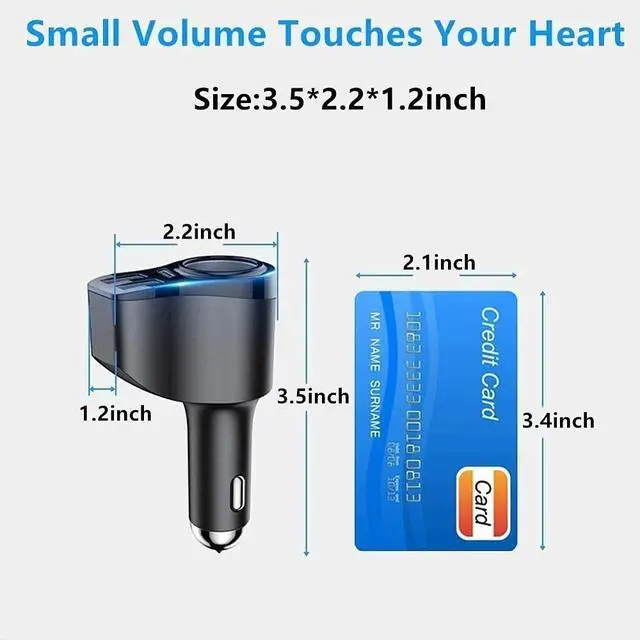 Alt view image 6 of 7 - 4 in 1 USB C Car Charger, 168W Multi USB Cigarette Lighter Adapter, Socket Splitter with 3 USB Ports, 12V/24V Dual USB Type C PD Fast Car Charger Adapter for iPhone 17/Air/16/15 Pro Max iPad GPS