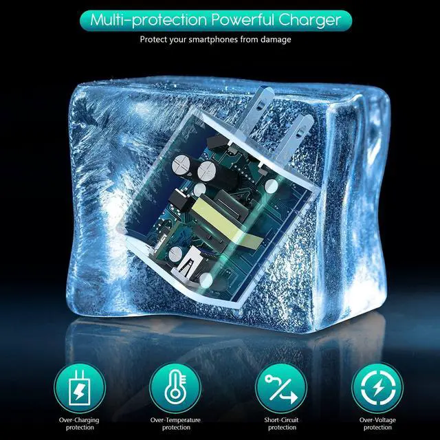 Alt view image 2 of 7 - KEHIPI iPhone Charger,Extra Long 2 Pack 10FT Lightning Cable Cube i Phone 12 Charger Charging Transfer Cord Cable with USB Plug for iPhone 14/13/12/11/SE2022/8/7/XS/XR/X/iPad