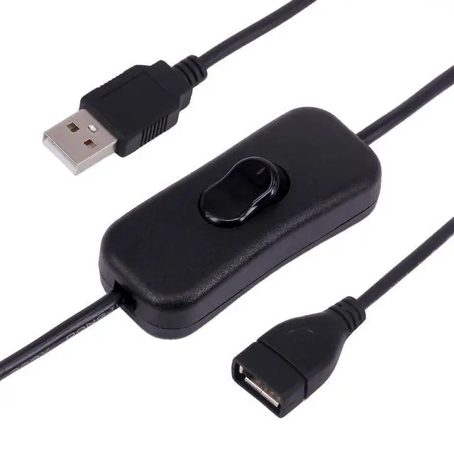 Alt view image 2 of 5 - USB Cable with Switch, Yeebline 3-Pack USB Male to Female Extension Cord Inline Rocker On/Off Switch for Driving Recorder, LED Desk Lamp, USB Fan, LED Strip (3 Pack Black)