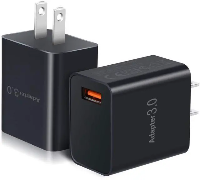 Main image of USB Charger Block, OKRAY 2-Pack 18W 3.0 Quick Charge Power Adapter Type A Box USB Wall Plug Fast Charging Block for Wireless Charger, Samsung Galaxy S25 S24 A16 A15, iPad, iPhone 16 15 14 13 12 11 Pro