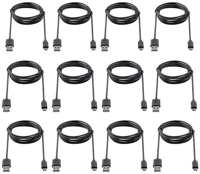 Main image of Micro USB Cable 3ft Charging Cord Bulk 12-Pack Black