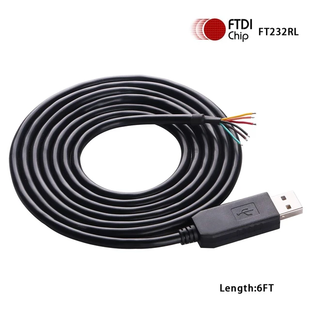 Alt view image 2 of 5 - Green-utech USB TTL 5v UART Level Serial Adapter Converter Cable 6 Wires End USB-TTL-5V-WE for Windows,Linux and Mac OS (5.0V, 6P)