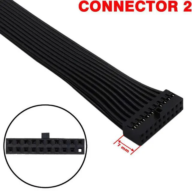 Alt view image 4 of 4 - Vszerda Small Mini USB 3.0 19/20 Pin Internal Low Profile Extension Header Adapter Cable for Motherboard 6 inches (2 Pack)