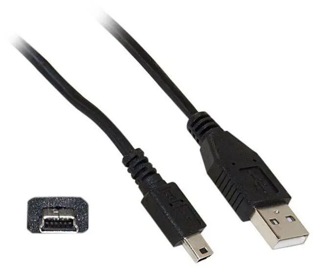 Main image of CableWholesale 1.5 feet Digital Video Camera USB Cable, USB Type A to Mini B, Black