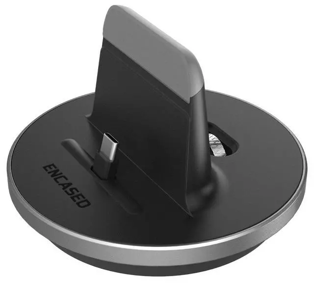 Alt view image 7 of 7 - Desktop Charging Stand for USB-C Phone and Tablets, Adjustable Case-Friendly Dock Station Charger, Super Fast Charge Compatible (Wired Type-C)