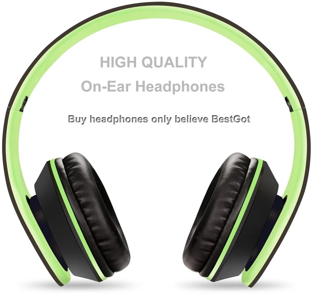 Alt view image 4 of 7 - Kids Headphones for Kids with Removable Cord volume Limited 95dB B/Green Children's headphones, perfect and comfortable