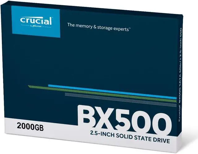 Alt view image 5 of 7 - Crucial BX500 2TB 3D NAND SATA 2.5-Inch Internal SSD, up to 540MB/s - CT2000BX500SSD1