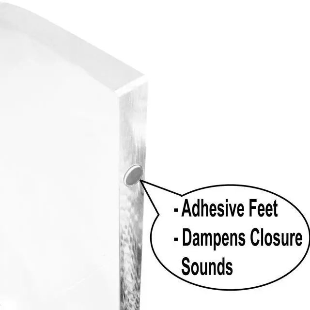 Alt view image 4 of 7 - Clear Acrylic Monitor Stand Riser 2 Tier, 5.5 Inches High Clear Computer Desk Organizer Shelf for Multi Media PC Storage Laptop