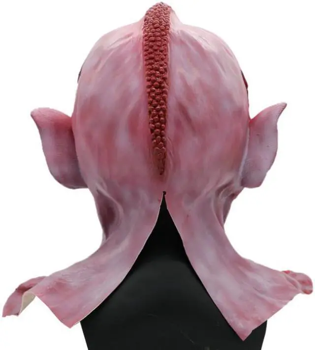 Alt view image 4 of 4 - Halloween masquerade horror funny horror alien blood ghost latex mask hood party funny realistic mask