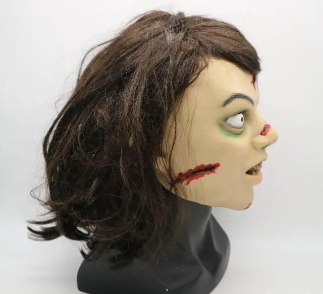Alt view image 4 of 5 - Halloween Horror Mask Movie The Exorcist Regan Exorcist Latex Headgear Party Funny Realistic Mask